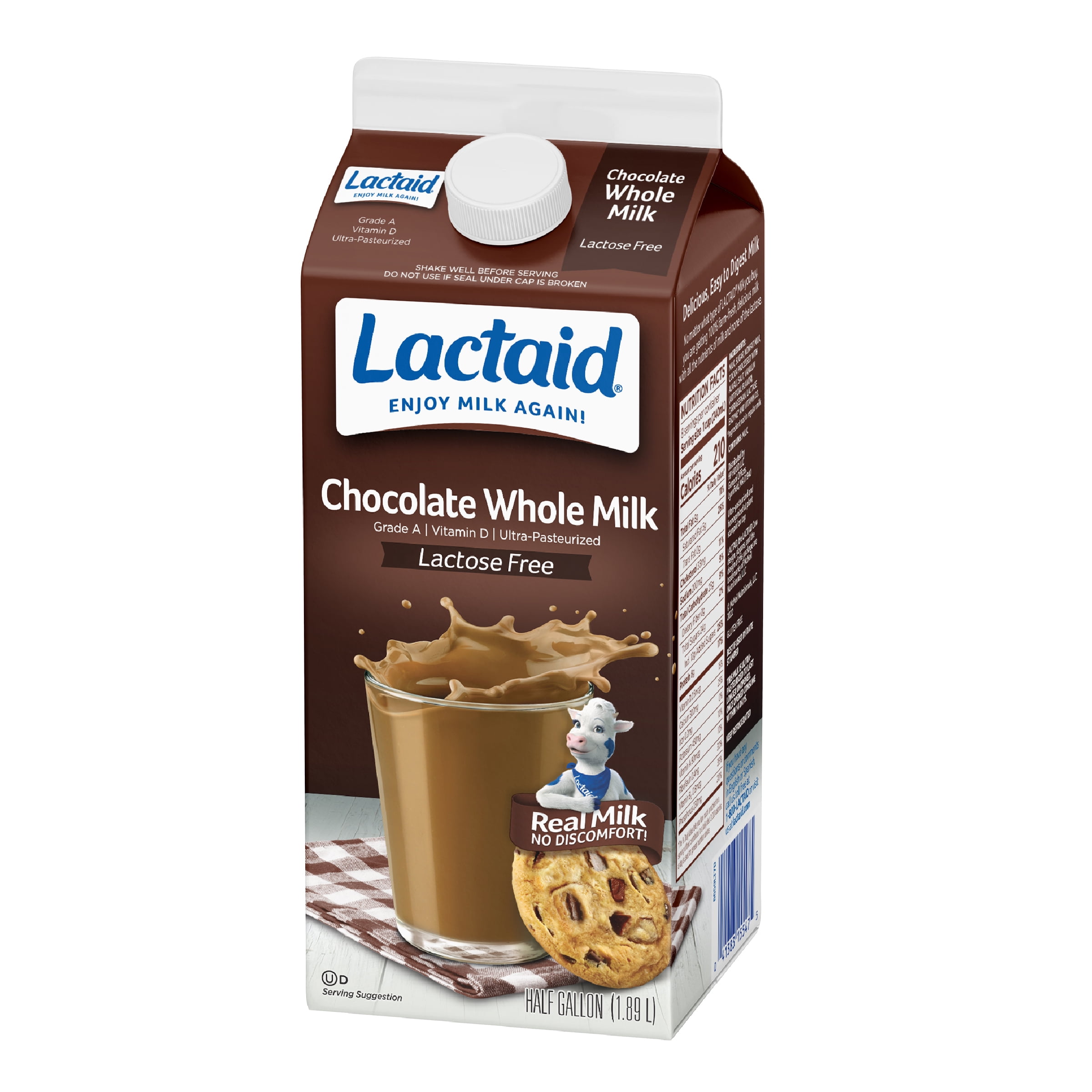 Lactaid Whole Chocolate Milk, 64 Fluid Ounce