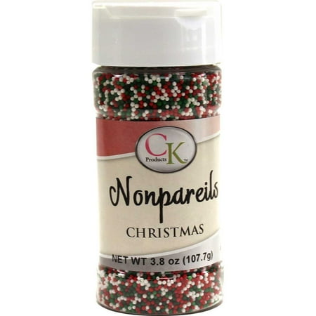 Christmas Cake Rec CK Products 78-520X Christmas Blend Non Pariels Cake Decorating Topper, 3.2 oz, Red/White/Green ()