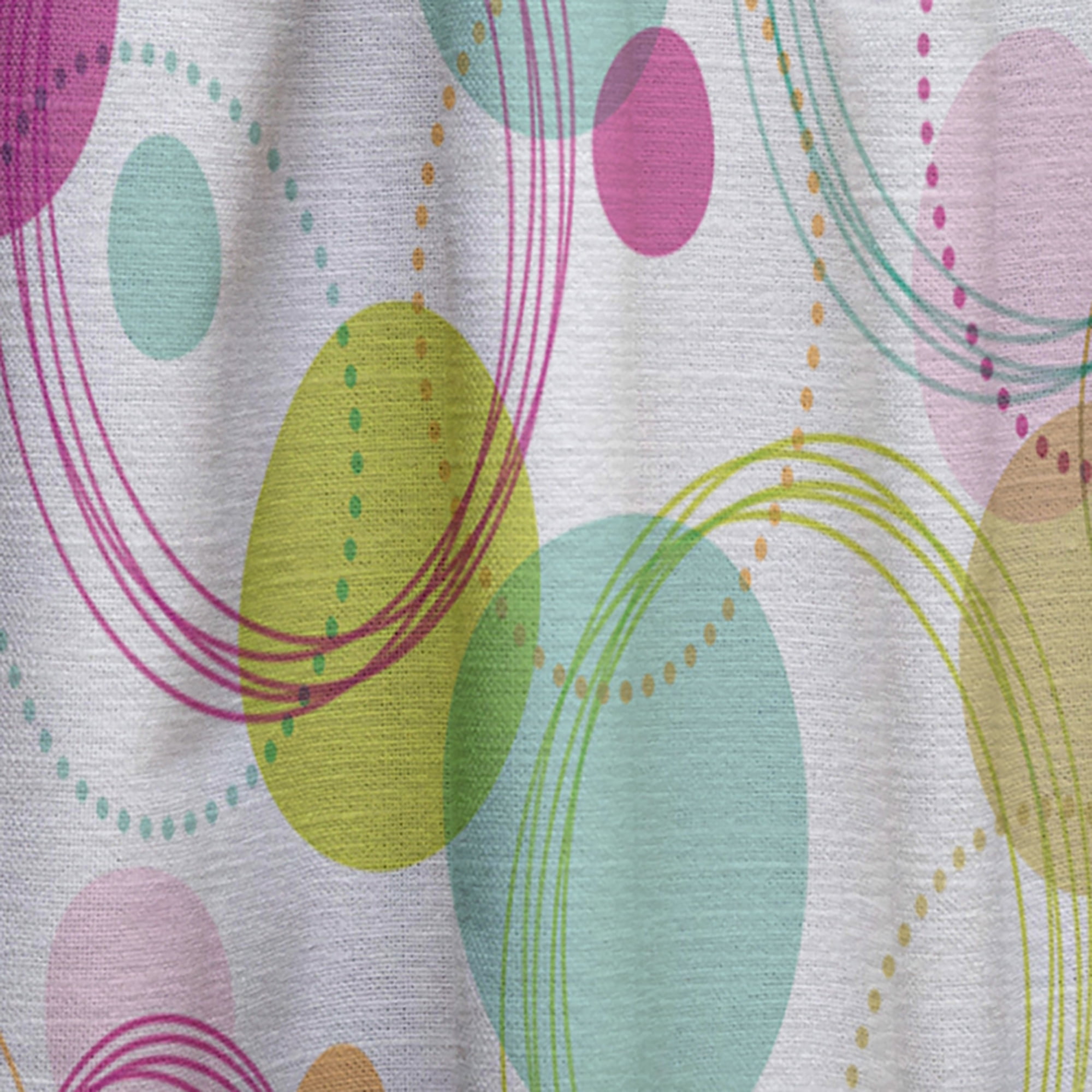 Designart 'Circular Design Retro Pattern II' Mid-Century Modern Curtain Panel