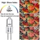 thumbnail image 5 of G4 Halogen Bulbs 20W,10 Pack G 4 Dimmable Warm White 2800K,Long Lasting 20W 12V G4 Bi Pin Halogen,High Output 300LM Bulb with T3 JC Type, Capsule Bulb, 5 of 5