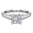 thumbnail image 5 of Diamond Engagement Rings For Women GIA Certified Princess Solitaire Diamond Ring 18K White Gold 0.50 Carat (F,VS), 5 of 7