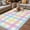 Blue, variant on Easter Plaid Outdoor Rug for Patio/Deck/Porch, Non-Slip Large Area Rug 3 x 5 Ft, Spring Buffalo Plaid Simple Colorful Indoor Outdoor Rugs Washable Area Rugs, Reversible Camping Rug Carpet Runner