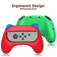 thumbnail image 2 of Mytrix Racing Steering Wheels Hand Grips Accessories For Nintendo Switch Joy Con with Kawaii Cat Ears - Red and Green 4 Pcs, 2 of 8