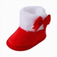 thumbnail image 3 of NOLDARES Baby Boys Girls Cozy Fleece Booties with Grippers Stay On Slipper Socks Toddler Crib Winter Shoes for Boys Girls(Red,5), 3 of 9