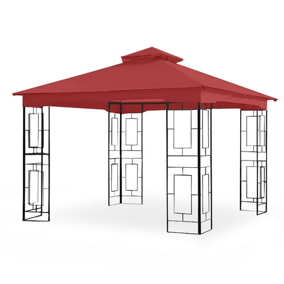 Garden Winds Replacement Canopy Top Cover for the Garden Treasures Geo Gazebo - Cinnabar