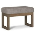 thumbnail image 1 of Pemberly Row 26" Faux Air Leather Ottoman Bench in Distressed Gray Taupe, 1 of 6