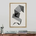 thumbnail image 5 of PixonSign Framed Canvas Print Wall Art Geometric Mid-Century Gray Black Line Pattern Abstract Shapes Illustrations Modern Art Decorative Minimal for Living Room, Bedroom, Office - 16"x24" Natural, 5 of 5