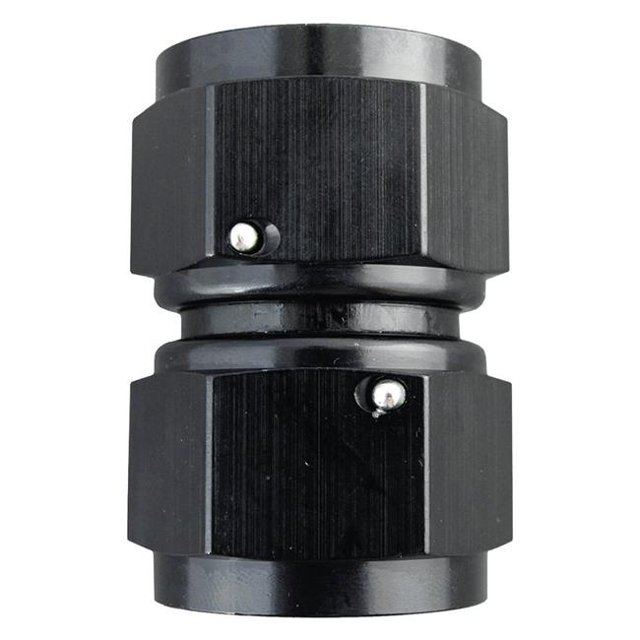 496108-BL -8 AN Female Swivel Connector Adapter Fitting - Black