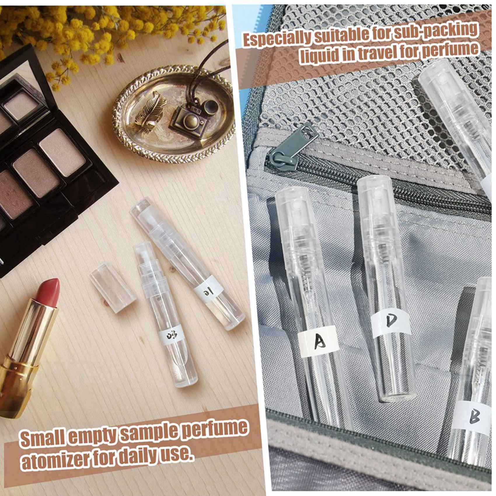 120PCS 5Ml Mini Bottle, Mini Clear Plastic Bottle Empty,Fine Mist Refillable Perfume Bottle,Perfume Atomizer