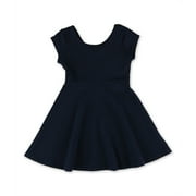 Aeropostale Girls Crepe Shift Dress, Blue, Little Kids (4-7), 6