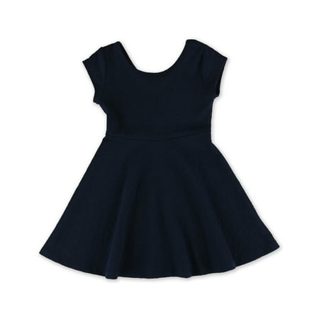 Aeropostale Girls Crepe Shift Dress, Blue, Little Kids (4-7), 6
