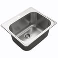 thumbnail image 7 of Houzer Laundry 25 inch Stainless Steel Drop-in Topmount 1-hole Single Bowl Sink 12 inch Deep Laundry Sink - LTS-2522-1, 7 of 7
