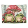 thumbnail image 5 of Chilfamy  Kawaii Tapestry, Cute Frog Mushroom Snails Tapestry for Bedroom Aesthetic, Pink Tapestry Wall Hanging for Teen Girls Bedroom Funny Living Cottagecore Room Dorm 50x40inch, 5 of 6