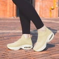 thumbnail image 3 of BNRSHOE Womens Sock Walking Shoes Slip On Lightweight Comfort Casual Running Sneakers Apricot, 3 of 8