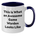 thumbnail image 2 of Funny Game Warden Gifts from Men for Awesome Game Wardens on Father's Day - Two Tone Coffee Mug, 2 of 4