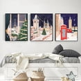 thumbnail image 4 of Arte de pared de viaje de Navidad, pintura en lienzo, carteles e impresiones de cabaña de vacaciones para sala de estar, decoración del hogar, 4 of 4