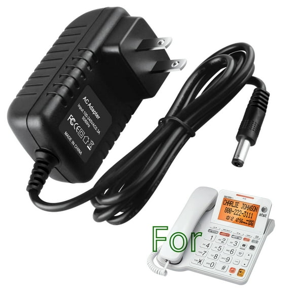 K-MAINS AC-DC Adapter Power Supply Cord Cable Compatible With AT&T 4940 CL4940 Corded Standard Phone