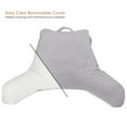 thumbnail image 3 of Nestl Backrest Reading Pillow, Bed Rest Pillow with Arms for Sitting In Bed, Shredded Memory Foam Back Support Pillow, Light Gray Lavender, 3 of 8