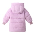 thumbnail image 2 of SYNPOS 2-7T Little Kid Girl Boy Hooded Fleece Parka Jacket Puffer Long Down Coat, 2 of 3