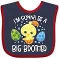 thumbnail image 3 of Inktastic Easter I'm Gonna Be a Big Brother with Green and Blue Eggs Boys Baby Bib, 3 of 4