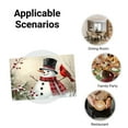 thumbnail image 5 of JOOCAR Snowman and Cardinal Winter Scene Linen Table Mats Set of 4 for Home Kitchen Table Decor 12x18 inch, 5 of 5