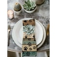 thumbnail image 3 of Hokiten Kitchen Dinner Napkins Set of 6 Black Paw Print Cloth Napkins Reusable Washable Table Napkins for Weddings Cocktail Parties Holiday Table Decor 20x20 Inch, 3 of 8