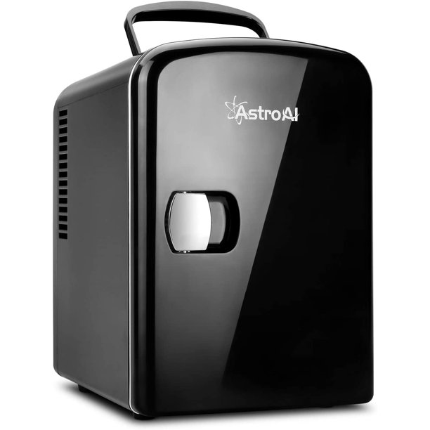 Astroai Mini Fridge 4 Liter 6 Can Ac Dc Portable Thermoelectric Cooler And Warmer For Skincare Foods Medications Home And Travel Black Walmart Com Walmart Com