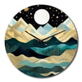 thumbnail image 2 of Designart "Nature s Roar in the Mountains I" Abstract Landscape Oversized Wall Clock, 2 of 5
