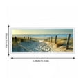 thumbnail image 3 of Xloro Beach Canvas Wall Art Coastal Ocean Canvas Print for Wall Decor Blue Seascape Artwork for Bathroom Bedroom Living Room Lake House (1Pc Frameless 51.2"x19.7"), 3 of 6