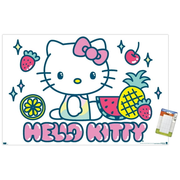 Hello Kitty: 20 Kawaii Vacation - Fruit Wall Poster, 22.375" x 34"