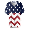 thumbnail image 4 of Chemises à Manches Courtes pour Femmes Hauts d'Été Tendance 2023 T-Shirts à Col Rond Imprimés Blouse Ample, 4 of 5