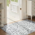 thumbnail image 5 of Lahome Decor 3'x5' Washable Rug for Bedroom, Vintage Area Rug for Dorm Room, Indoor Soft Distressed Floral Throw Rugs Non-Slip Backing for Entryway Farmhouse Kitchen Kids Playroom,Light Grey, 5 of 11