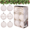 White, variant on Bxaolu Velvet Hanging Balls Christmas Decorations, Flocked Christmas Ornament Balls, 8cm/3.15In, 6Pcs Boxed, White