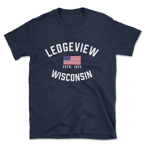 Ledgeview Wisconsin Patriot Men's Cotton T-Shirt