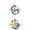 Rainbow - Double, variant on In the Breeze 2484 — Rainbow Poly Vortex Spinner — Mesmerizing and Colorful Hanging Wind Spinner