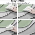 thumbnail image 5 of Sage Green Grey Ombre Round Tablecloth 60 Inch - Modern Abstract Waterproof Fabric Table Cloth Protector, Art Aesthetics Tablecloths Washable Table Cover for Kitchen Banquet Outdoor Party, 5 of 6
