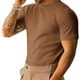 thumbnail image 1 of Tops para hombre, blusas y camisas de manga corta con cuello redondo para hombre, camiseta de punto acanalada para hombre, camisa informal de manga corta con cuello redondo y textura ajustada, blusa p, 1 of 6