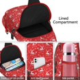 thumbnail image 4 of Sling Backpack,Red Christmas Reindeer Pattern Sling Bag with Water Bottle Holder,Waterproof Sling Bag for Men/Women with Headphone Jack for Hiking,Travel, 4 of 6