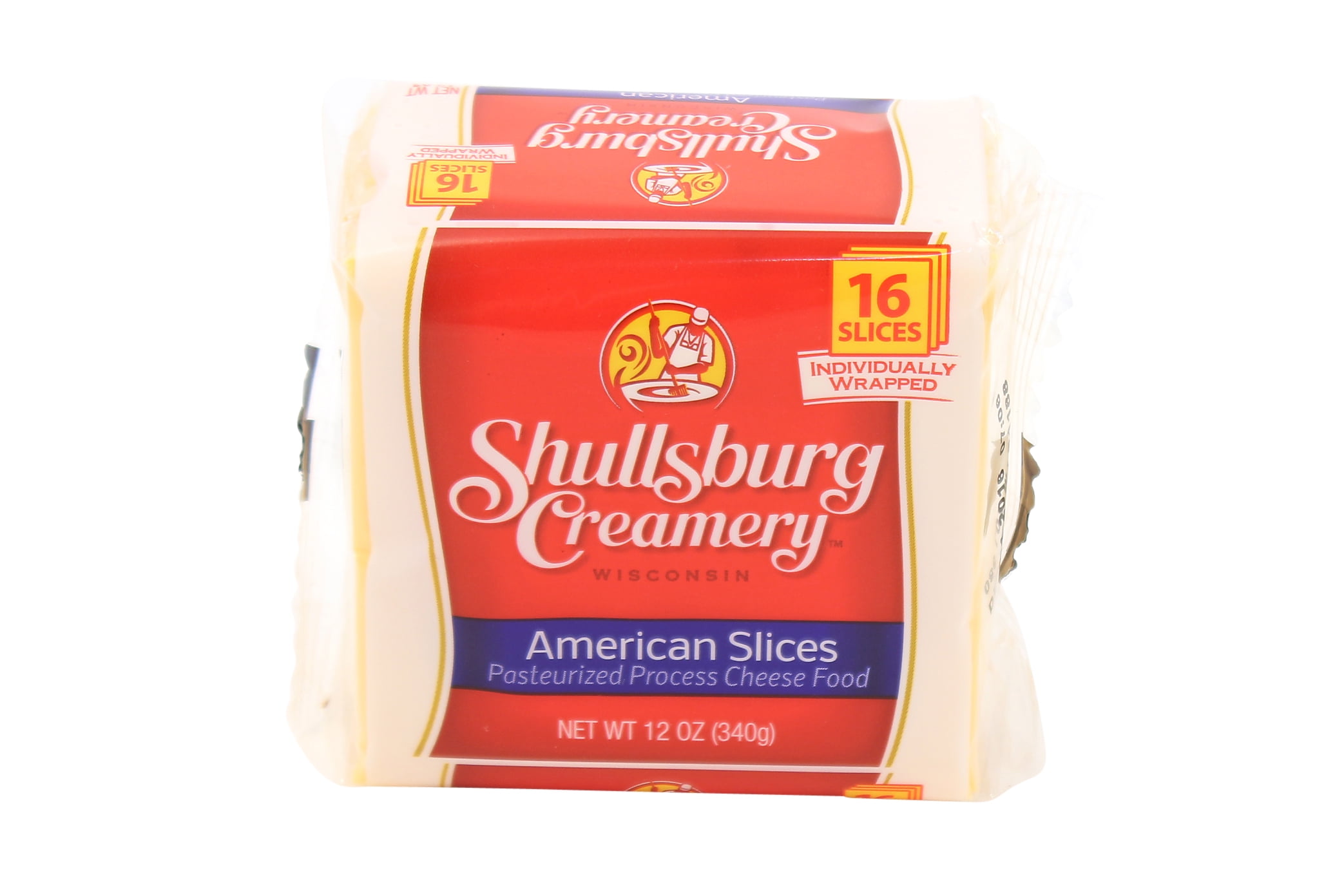 Shullsburg Creamery Sliced American Cheese, 12 Oz., 16 Count - Walmart ...