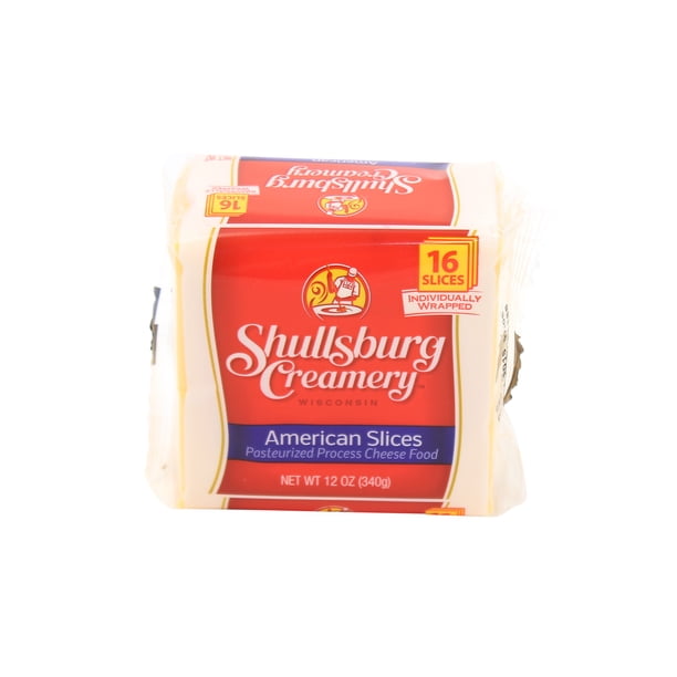 Shullsburg Creamery Sliced American Cheese, 12 Oz., 16 Count Walmart