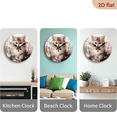 thumbnail image 4 of A little cute cat.1 pc wall clock.Accurate timing, frameless design, simple and elegant. Silent movement, silent walking, healthy sleep every day,10*10inch., 4 of 7