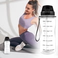 thumbnail image 1 of Oleegame 1PC Glass Bottle Material Round Cap 2L Large Capacity Portable Outdoor Sports Water Bottle Clear, 1 of 3