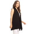 thumbnail image 3 of Women's Sleeveless Draped Open Front Cardigan Vest, 3 of 5