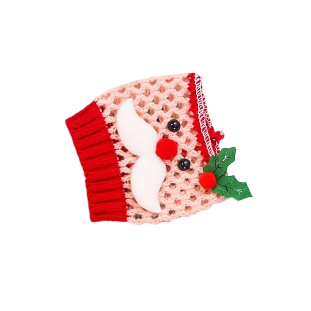 Injueey Funda para copa de vino de Navidad, tela con patrón de Claus, decoraciones para fiestas, arreglos, cubiertas para botellas, adornos de para Kits de decoración para fiestas Tipo 1 Injueey HA068257-01