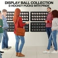 thumbnail image 6 of PENNZONI Baseball & Hockey Puck Display Case,Clear Acrylic Box, Holds 30 Balls, Glossy Oak, 6 of 9