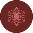 thumbnail image 1 of Ahgly Company Machine Washable Indoor Round Transitional Red Area Rugs, 4' Round, 1 of 7