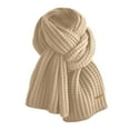 thumbnail image 3 of Women's Winter Knit Warm Scarf Super Soft Long Knit Scarves (White One Size), 3 of 5