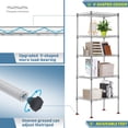 thumbnail image 4 of Estante de metal ajustable BestOffice de cromado 42x30x121 cm, 4 of 7