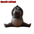 thumbnail image 2 of Yoga Master Hippo Statue, Resin Decor, Desk Accessory, Meditation Space Ornament, Whimsical Gift, Home Office Decoration, Positive Message Sculpture, 1.97", 2 of 9