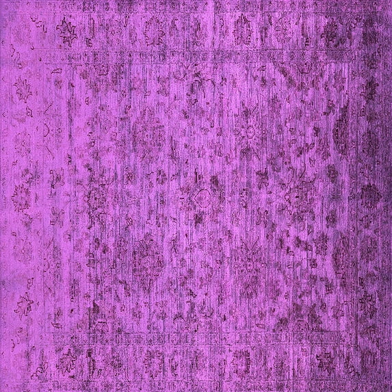 Ahgly Company Indoor Square Oriental Pink Traditional Area Rugs, 5' Square